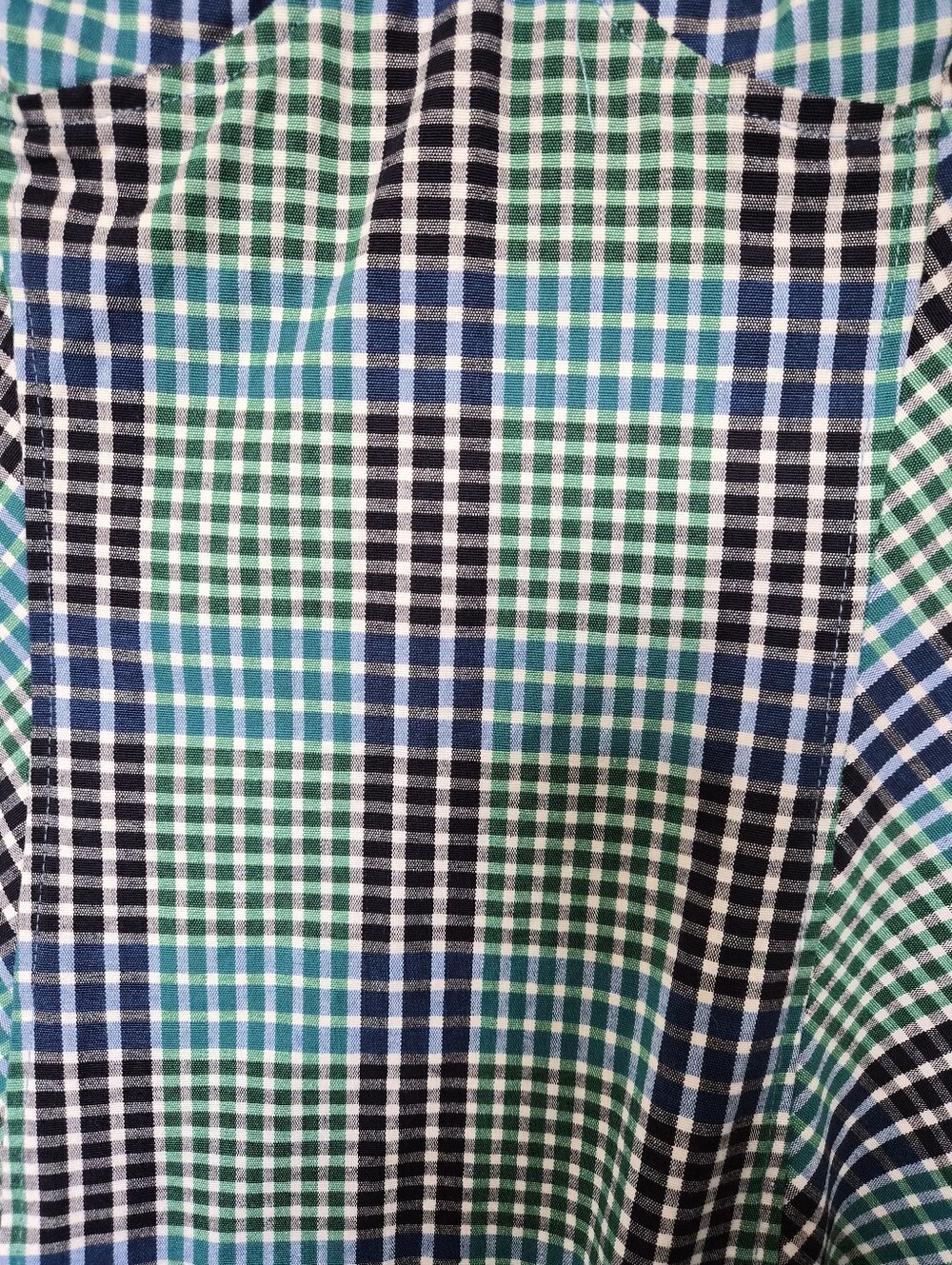 Urban Outfitters Plaid Mini Strappy Dress Green/Blue/Black Cotton Blend Size L - Picture 6 of 12